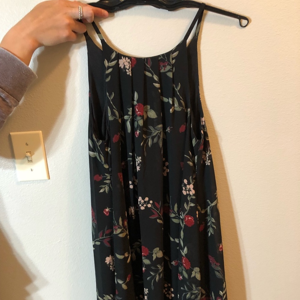 Black Floral Tank Dress | Worn Once